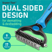 Maxpower Planet Pet Grooming Double Sided Dematting Undercoat Rake (Big)